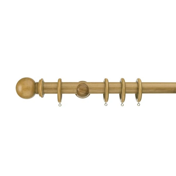 Sherwood Ball Finial Fixed Wooden Curtain Pole With Rings 12 Sherwood Ball Finial Fixed Wooden Curtain Pole With Rings - Image 10
