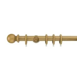 Sherwood Ball Finial Fixed Wooden Curtain Pole With Rings 20 Sherwood Ball Finial Fixed Wooden Curtain Pole With Rings -Habitat Store 30829904