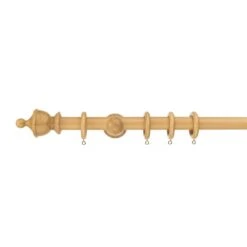 Sherwood Urn Finial Fixed Wooden Curtain Pole With Rings 34 Sherwood Urn Finial Fixed Wooden Curtain Pole With Rings -Habitat Store 30829940