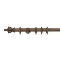 Sherwood Urn Finial Fixed Wooden Curtain Pole With Rings 31 Sherwood Urn Finial Fixed Wooden Curtain Pole With Rings -Habitat Store 30829948