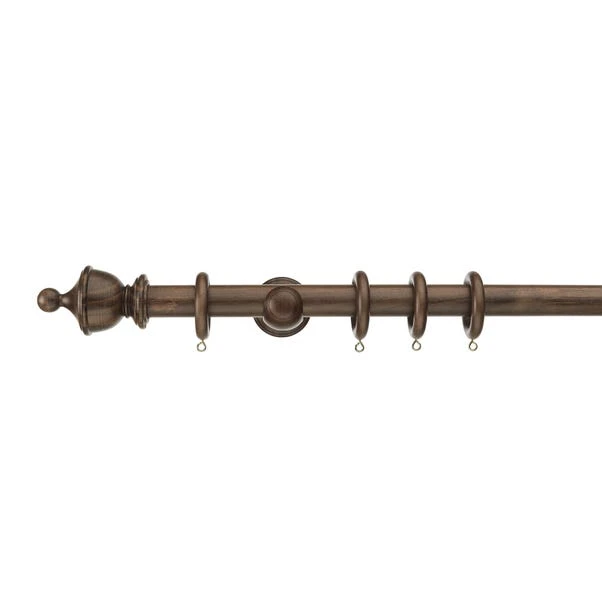 Sherwood Urn Finial Fixed Wooden Curtain Pole With Rings 13 Sherwood Urn Finial Fixed Wooden Curtain Pole With Rings - Image 11