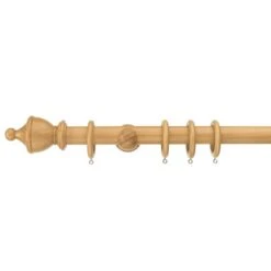 Sherwood Urn Finial Fixed Wooden Curtain Pole With Rings 25 Sherwood Urn Finial Fixed Wooden Curtain Pole With Rings -Habitat Store 30829970