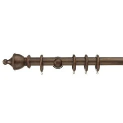 Sherwood Urn Finial Fixed Wooden Curtain Pole With Rings 23 Sherwood Urn Finial Fixed Wooden Curtain Pole With Rings -Habitat Store 30829978