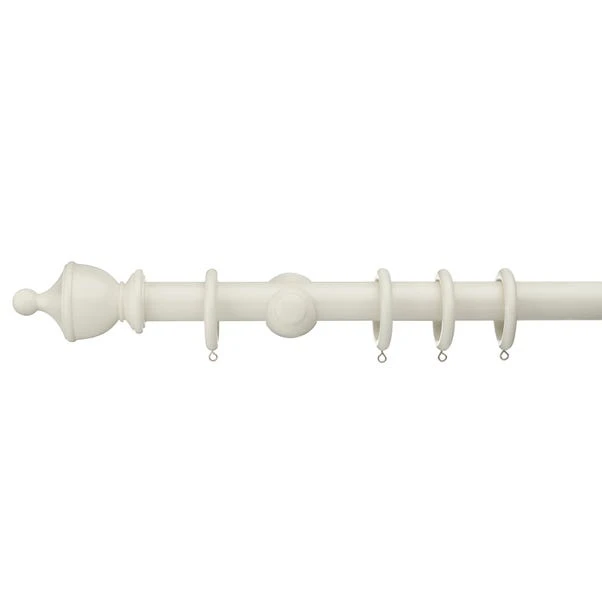 Sherwood Urn Finial Fixed Wooden Curtain Pole With Rings 5 Sherwood Urn Finial Fixed Wooden Curtain Pole With Rings - Image 3