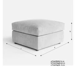 Blake Soft Faux Leather Combo Footstool -Habitat Store 30830614 alt02