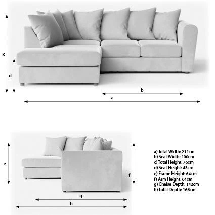 Blake Soft Texture Fabric Corner Sofa 20 Blake Soft Texture Fabric Corner Sofa - Image 18