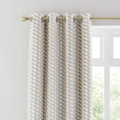 Arbour Cut Velvet Eyelet Curtains -Habitat Store 30831076