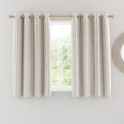 Arbour Cut Velvet Eyelet Curtains -Habitat Store 30831077 alt05