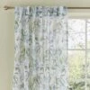 Tropical Leaf Hidden Tab Top Single Voile Panel 2 Tropical Leaf Hidden Tab Top Single Voile Panel -Habitat Store 30831719
