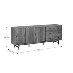 Fulton Extra Wide Sideboard, Pine -Habitat Store 30831861 alt09