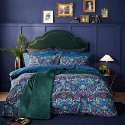 Lucille Navy Duvet Cover And Pillowcase Set -Habitat Store 30832066 alt08