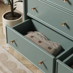 Remi Wide 6 Drawer Chest, Lilypad Green -Habitat Store 30832366 alt03