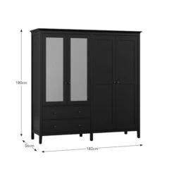 Lynton Mirrored 4 Door Wardrobe 37 Lynton Mirrored 4 Door Wardrobe -Habitat Store 30832617 alt09