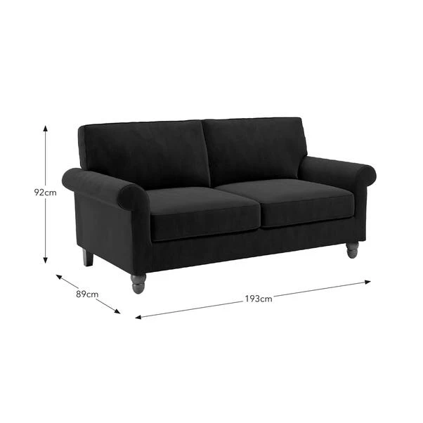 Bettie Velvet 3 Seater Double Sofa Bed 10 Bettie Velvet 3 Seater Double Sofa Bed - Image 8