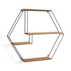 Industrial Metal Hexagonal Shelf -Habitat Store 30834255 alt02