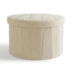 Boucle Large Round Ottoman -Habitat Store 30835305 alt03