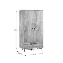 Bryant Double Wardrobe, Mango Wood Effect 15 Bryant Double Wardrobe, Mango Wood Effect -Habitat Store 30836569 alt09