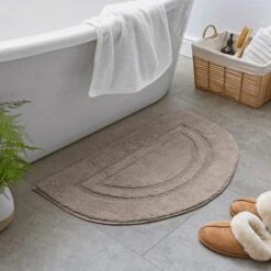 Luxury Cotton Semi-Circle Bath Mat 20 Luxury Cotton Semi-Circle Bath Mat -Habitat Store 30837358