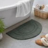 Luxury Cotton Semi-Circle Bath Mat -Habitat Store 30837360