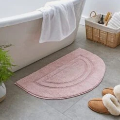 Luxury Cotton Semi-Circle Bath Mat 23 Luxury Cotton Semi-Circle Bath Mat -Habitat Store 30837371