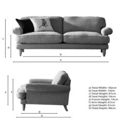 Jolene Soft Texture 3 Seater Sofa -Habitat Store 30839137 alt09