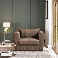 Blake Curved Arm Jumbo Cord Snuggle Chair 32 Blake Curved Arm Jumbo Cord Snuggle Chair -Habitat Store 30842463