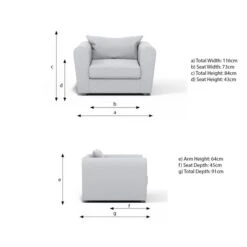 Blake Curved Arm Jumbo Cord Snuggle Chair 41 Blake Curved Arm Jumbo Cord Snuggle Chair -Habitat Store 30842463 alt09