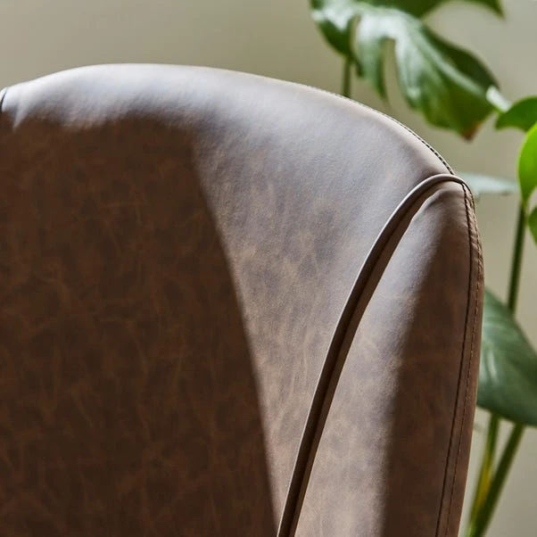 Set Of 2 Luna Dining Chairs, Faux Leather 5 Set Of 2 Luna Dining Chairs, Faux Leather - Image 3