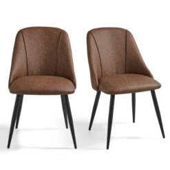 Set Of 2 Luna Dining Chairs, Faux Leather 14 Set Of 2 Luna Dining Chairs, Faux Leather -Habitat Store 30842644 alt04