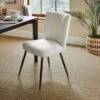 Taylor Dining Chair, Ivory Boucle -Habitat Store 30842650