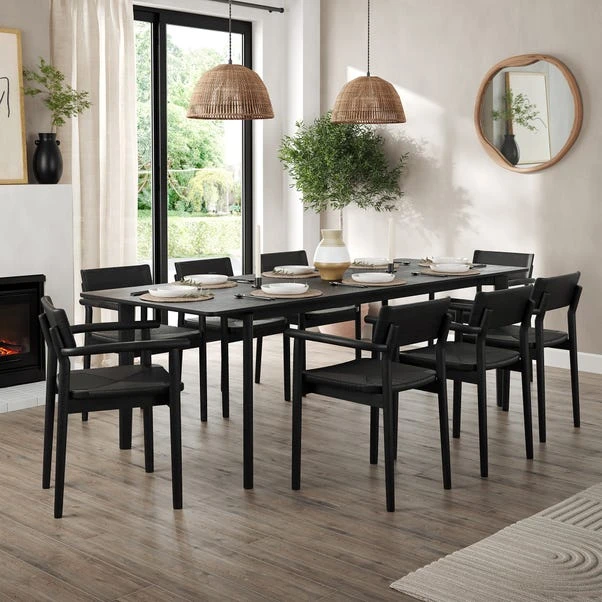 Hudson 6-8 Seater Rectangular Extendable Dining Table, Oak 15 Hudson 6-8 Seater Rectangular Extendable Dining Table, Oak - Image 13