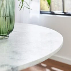 Sascha 4 Seater Round Dining Table, Marble -Habitat Store 30843971 alt03