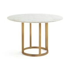 Sascha 4 Seater Round Dining Table, Marble -Habitat Store 30843971 alt04