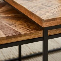 Zayn Starburst Pattern Nest Of Coffee Tables, Mango Wood -Habitat Store 30844422 alt02