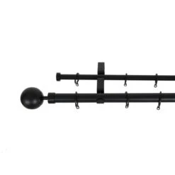 Oslo Double Layer Extendable Metal Curtain Pole With Rings -Habitat Store 30846006 alt02