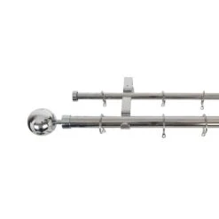 Oslo Double Layer Extendable Metal Curtain Pole With Rings -Habitat Store 30846009 alt02