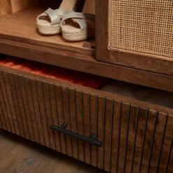 Mila Rattan Double Wardrobe, Dark Mango Wood 14 Mila Rattan Double Wardrobe, Dark Mango Wood -Habitat Store 30847498 alt02