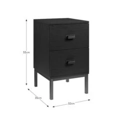 Fulton 2 Drawer Slim Bedside Table -Habitat Store 30848997 alt09