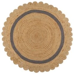 Grace Jute Scallop Round Rug 12 Grace Jute Scallop Round Rug -Habitat Store 30850346 alt04