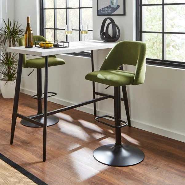 Jonas Adjustable Height Bar Stool, Velvet 18 Jonas Adjustable Height Bar Stool, Velvet - Image 16