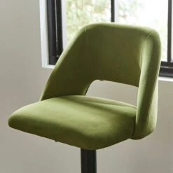 Jonas Adjustable Height Bar Stool, Velvet 38 Jonas Adjustable Height Bar Stool, Velvet -Habitat Store 30851449 alt02