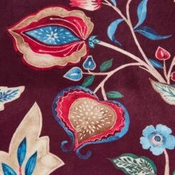 Delilah Purple Floral Fruit Tree Luxury Velvet Duvet Cover & Pillowcase Set 20 Delilah Purple Floral Fruit Tree Luxury Velvet Duvet Cover & Pillowcase Set -Habitat Store 30855002 alt02