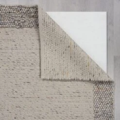 Pebble Wool Border Square Rug 16 Pebble Wool Border Square Rug -Habitat Store 30855931 alt02