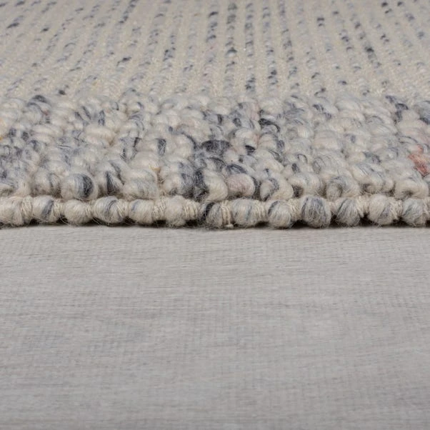 Pebble Wool Border Square Rug 6 Pebble Wool Border Square Rug - Image 4