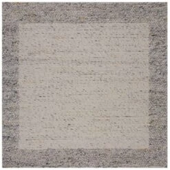 Pebble Wool Border Square Rug 18 Pebble Wool Border Square Rug -Habitat Store 30855931 alt04