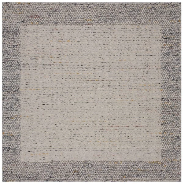 Pebble Wool Border Square Rug 7 Pebble Wool Border Square Rug - Image 5