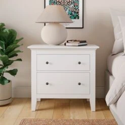 Lynton 2 Drawer Wide Bedside Table -Habitat Store 30856991