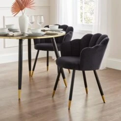 Vivian Velvet Dining Chair -Habitat Store 30857284