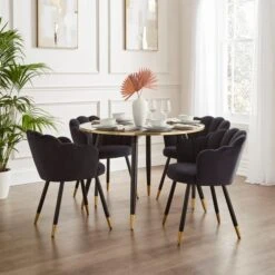 Vivian Velvet Dining Chair -Habitat Store 30857284 alt01