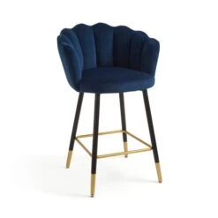 Vivian Counter Height Bar Stool, Velvet -Habitat Store 30857287 alt05